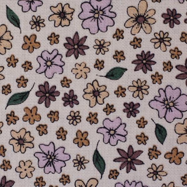 Dekodruck Swafing mit kleine Blümchen auf Beige